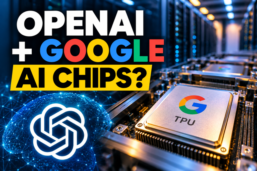 Google AI chips and data center infrastructure illustrating OpenAI's reported chip purchase plans